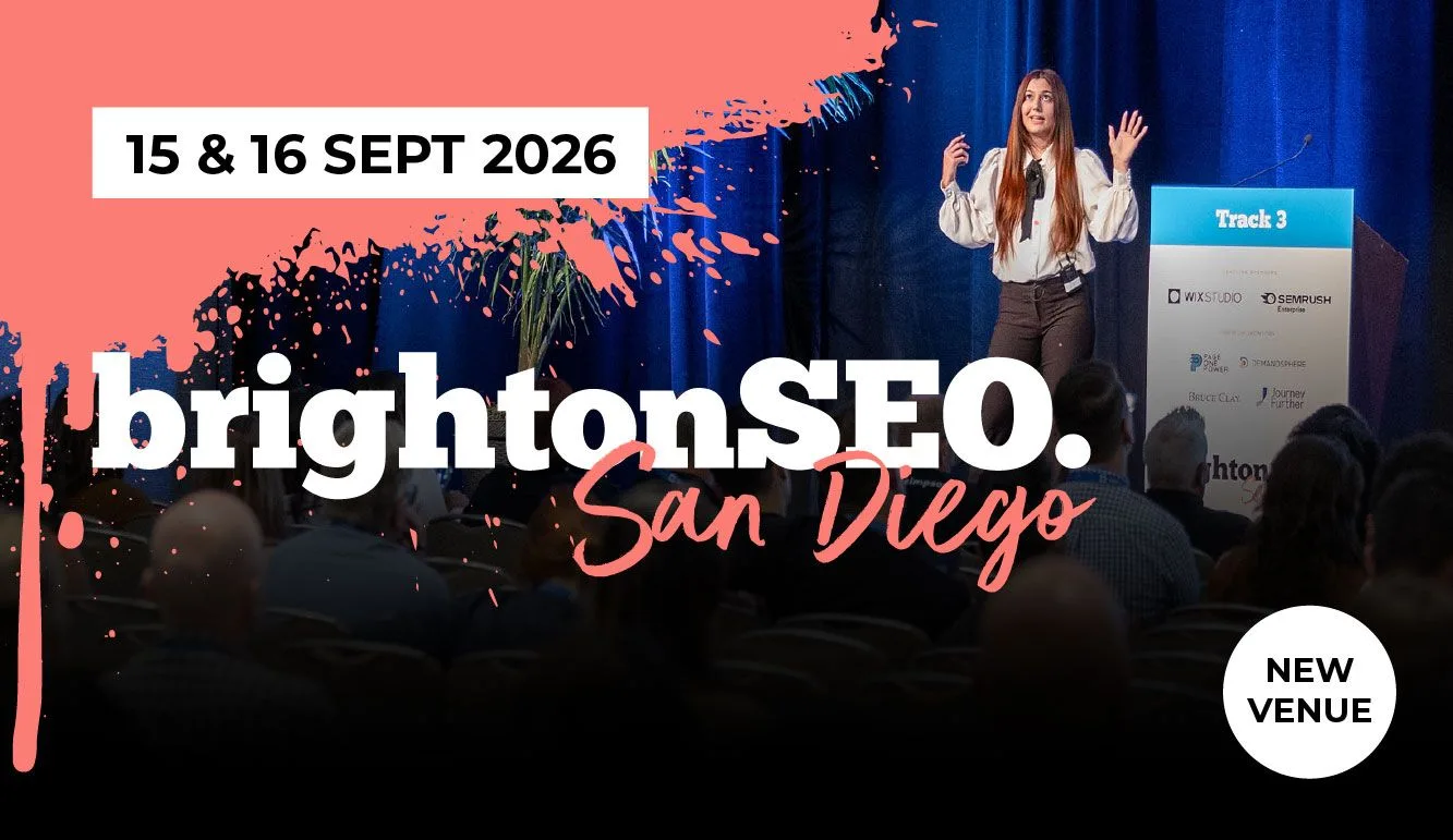 BrightonSEO conference main stage with SEO industry speakers